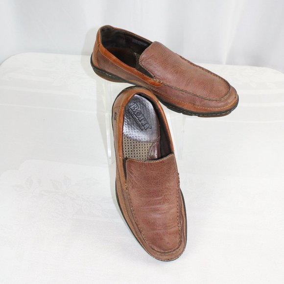 Born Other - Born Harmon Distressed Leather Moc Slip- On, 10.5